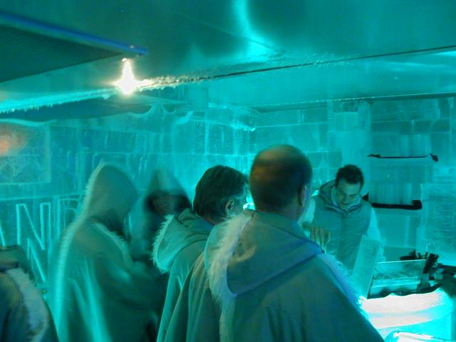 Chilling out at the Arctic Icebar, Helsinki