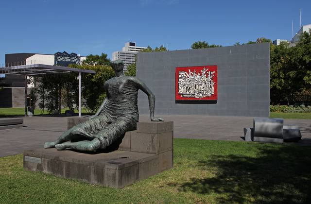 Grimwade gardens, ground level of NGV