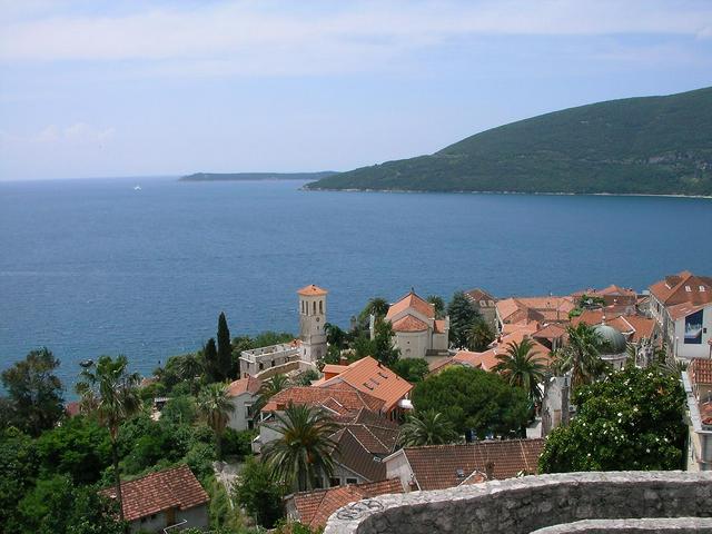 Herceg Novi old town and the Kotor Bay