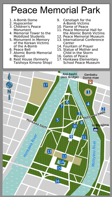 Map of Peace Memorial Park