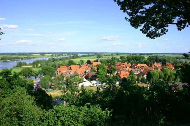 View of Hitzacker and the Elbe from the Weinberg