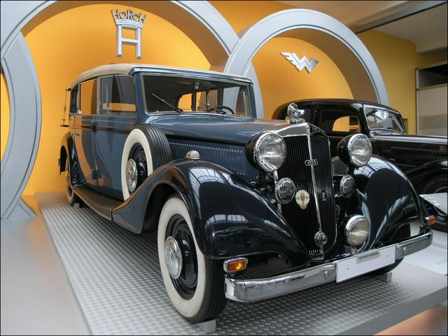 The Horch 830 BL on display at the August-Horch-Museum