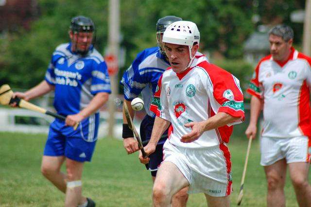 Hurling being played in Philadelphia, USA