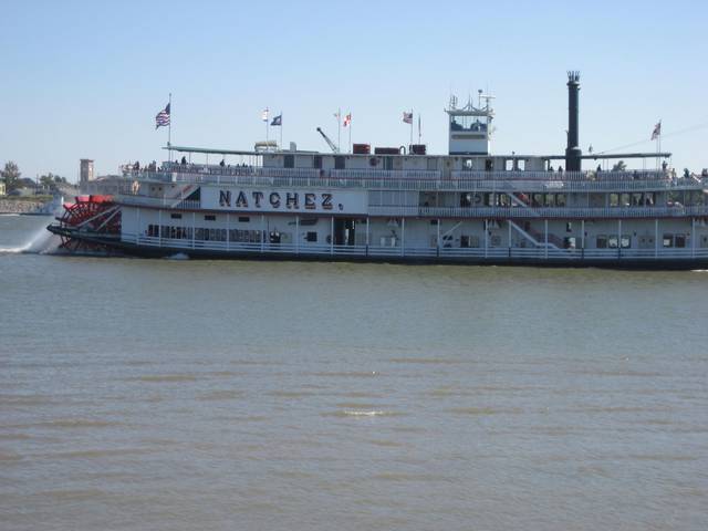 The Natchez Riverboat provides sight-seeing and entertainment