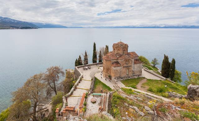 The Church of St John at Kaneo, overlooking the lake