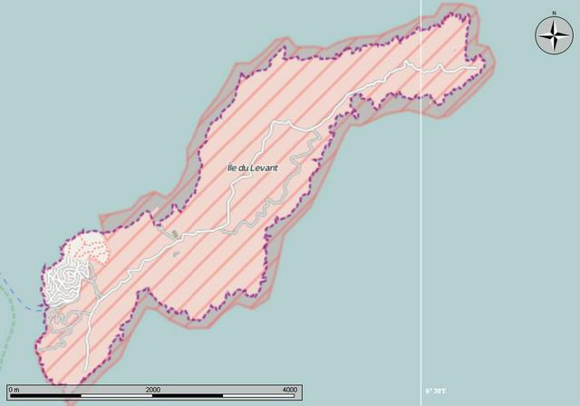  Military area at the Île du Levant