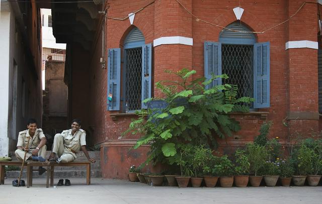 Police officers in Varanasi