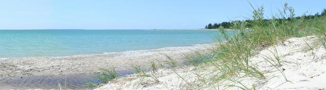 Iron Ore Bay, with North Fox Island in the distance