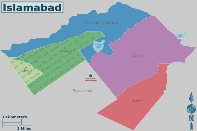 Islamabad zones map