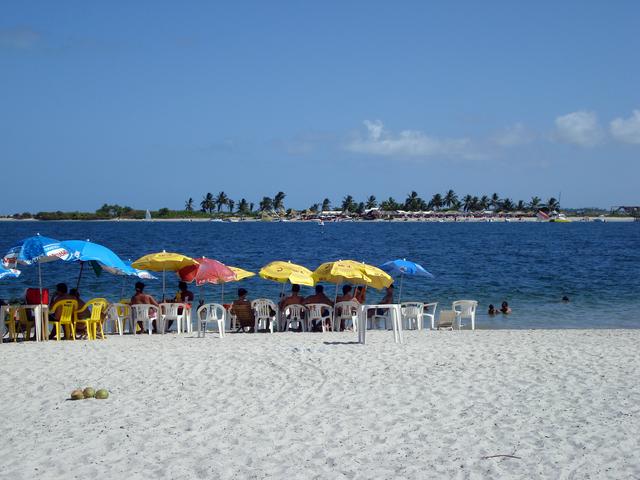 One of the island's many beaches.