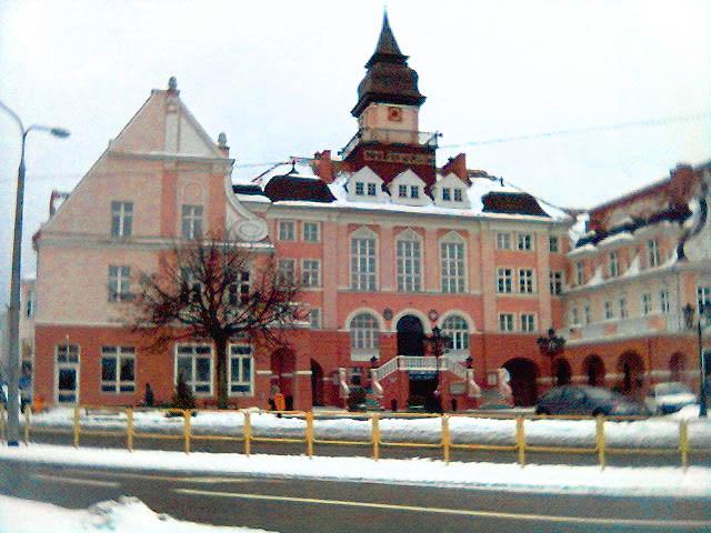 The neo-barocque town hall of Iława was destroyed in World War II, but rebuilt with German money, and is now a landmark of German-Polish friendship