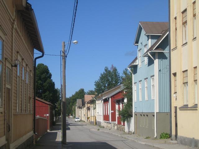 Old wooden houses in the Skata district