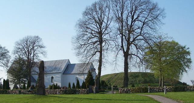 Church and burial mound