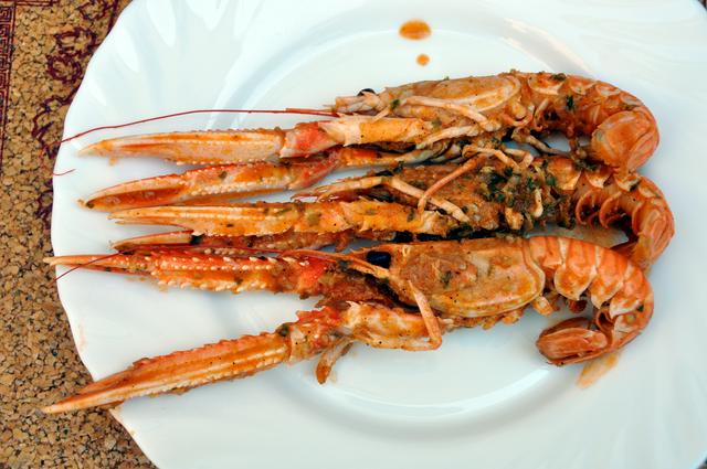 Jomfruhummer (langoustine), a local delicacy of Læsø.