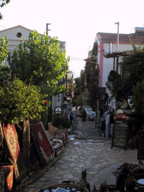 Shops and restaurants in downtown Kalkan