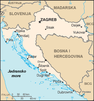 Map of Croatia