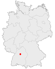 Location of Ludwigsburg in Germany