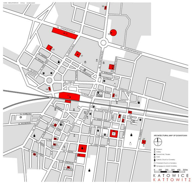 Map of Katowice