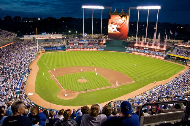 Royals game at Kauffman Stadium