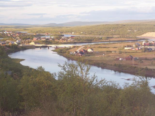 The Kautokeino river by the centre of Kautokeino