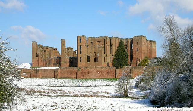 Kenilworth Castle in winter