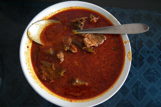 Fish curry is very spicy in Kerala