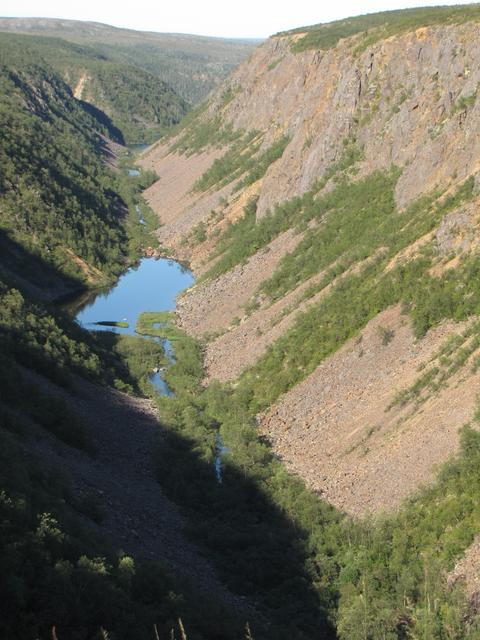 Kevo canyon in Kevo Strict Nature Reserve. The most scenic part of the canyon is over 20 km from the nearest road.