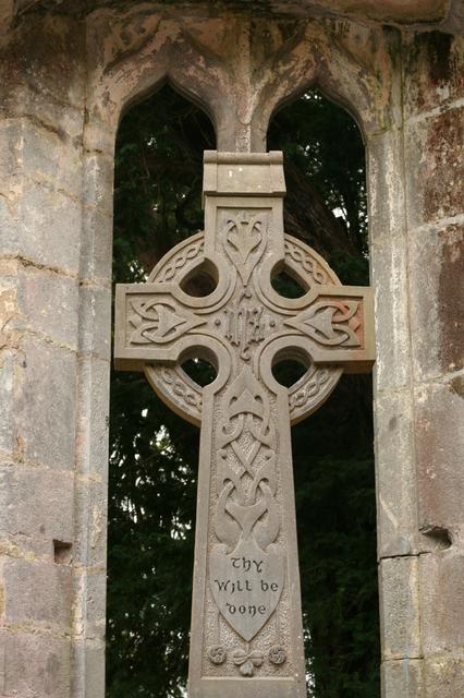 Cross in the South Transept of Muckross Abbey, Killarney National Park