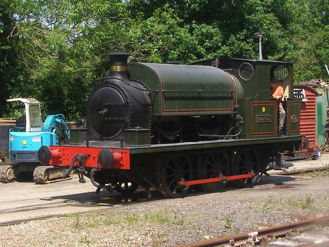 A steam train on the Lavender Line