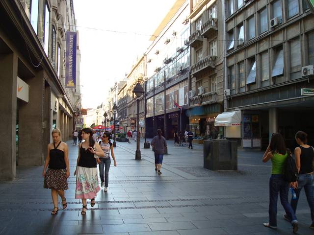 Knez Mihajlova, one of the most popular pedestrian-only streets in Belgrade