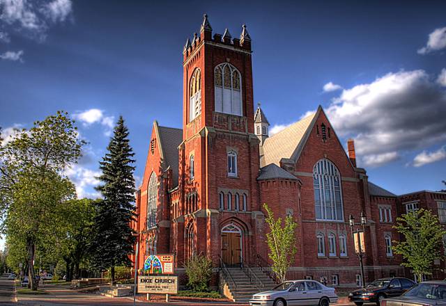 The historic Knox church in Old Strathcona