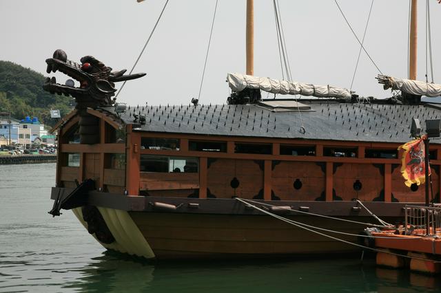 Replica of the famous Korean Turtle ship that defeated the Japanese Navy