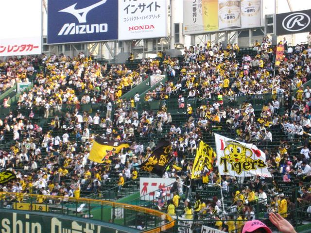 Fans at a Hanshin Tigers game.