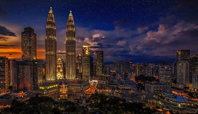 Kuala Lumpur skyline at dusk