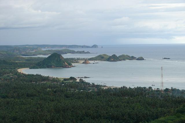 View of Kuta beach and evirons