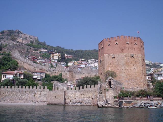 Red Tower and part of Alanya Castle