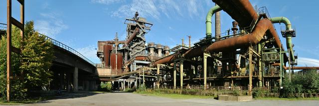 Disused furnace at the former Meiderich steel mill, now landscape park