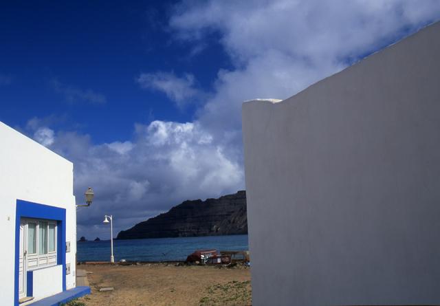 Typical white painted houses in the historic centre