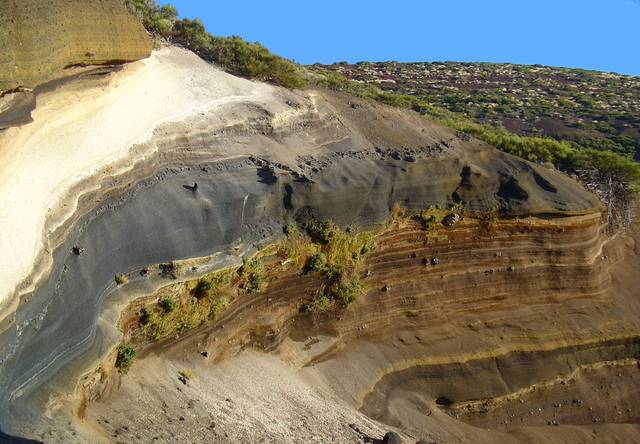 It wouldn't have been safe to have been in the path of these pyroclastic rocks at La Tarta when they were molten, but now they are a beautiful sight