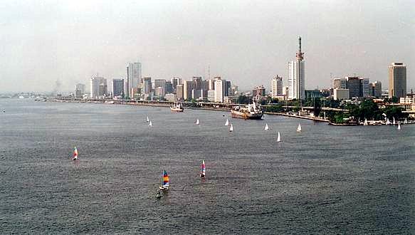 Skyline of Lagos Island.