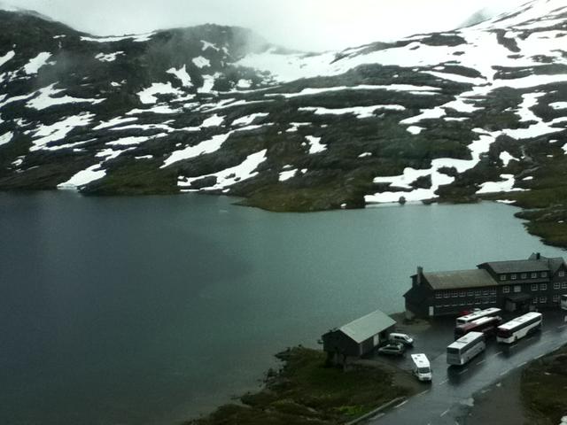 This lake is usually hidden by over 9 m (30 feet) of snow in the wintertime in Norway. August 2012 while on a bus tour.