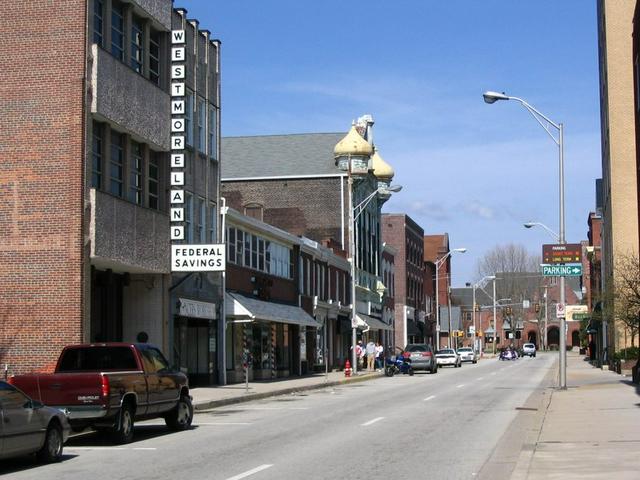 The downtown area of Latrobe