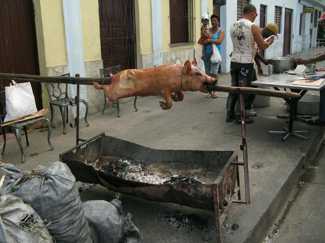 Santiago is a good place to try Lechón.