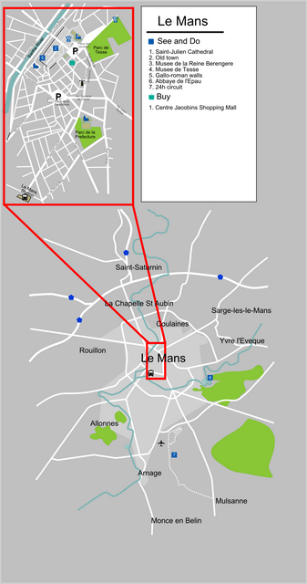 Map of Le Mans