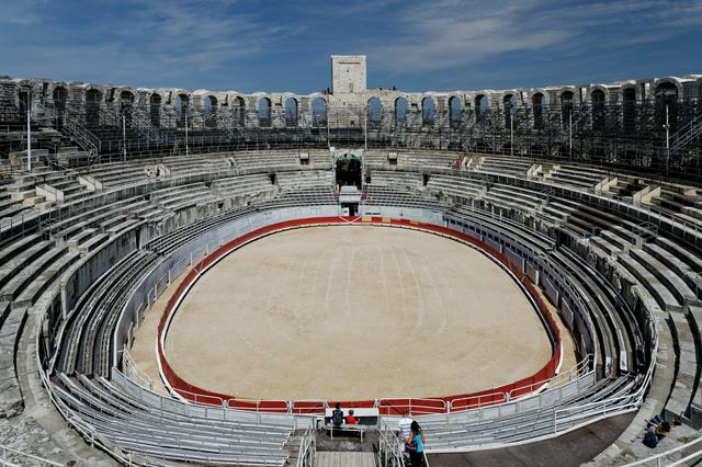 Ancient Roman amphitheatre (Les Arènes) in Arles