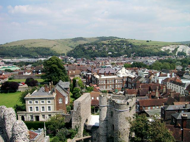 Lewes viewed from its castle