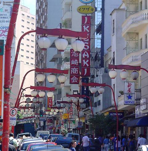 Liberdade district, São Paulo Downtown. One of the areas of the city where the immigrant influence is noted the most.