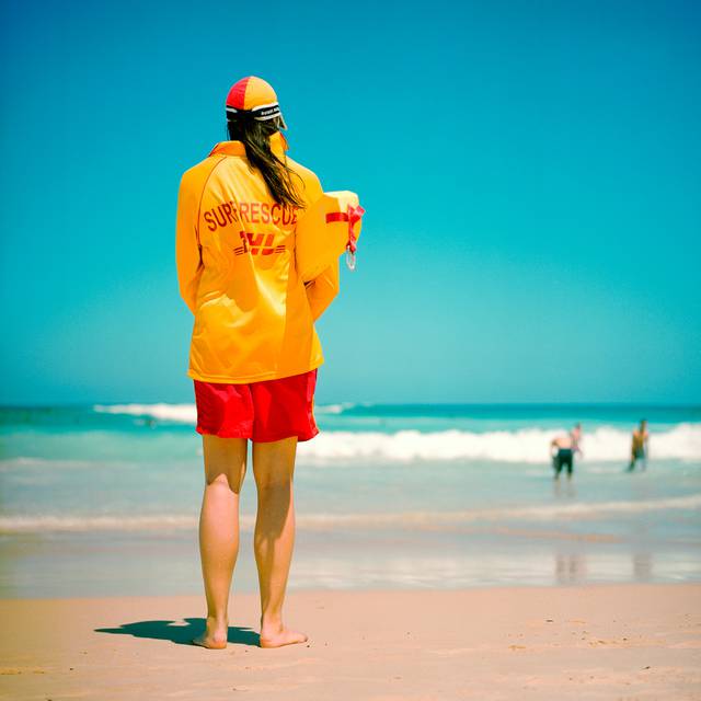 A lifeguard at Bondi Beach in Sydney