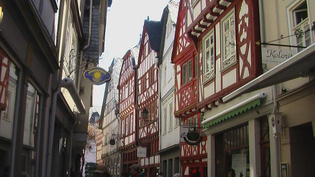 Road in Limburg's medieval town center