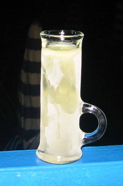 A cold limoncello on a warm night